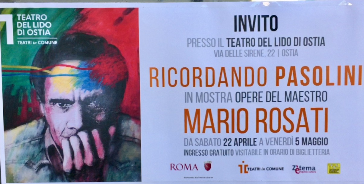 Inaugurata la mostra di Mario Rosati Ricordando Pasolini